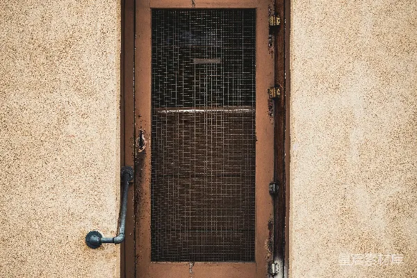 高清摄影 关闭的棕色全亮门