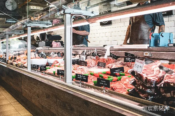 生鲜肉展示柜台