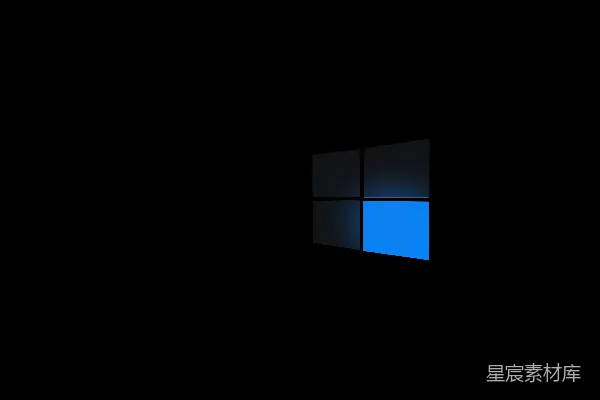 高清摄影 Windows 10的标志在黑色背景上