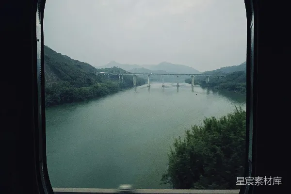高清摄影 水边的绿树在白天