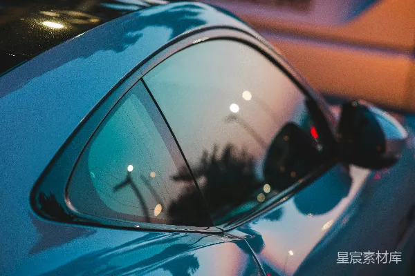 高清摄影 汽车侧面镜的特写镜头