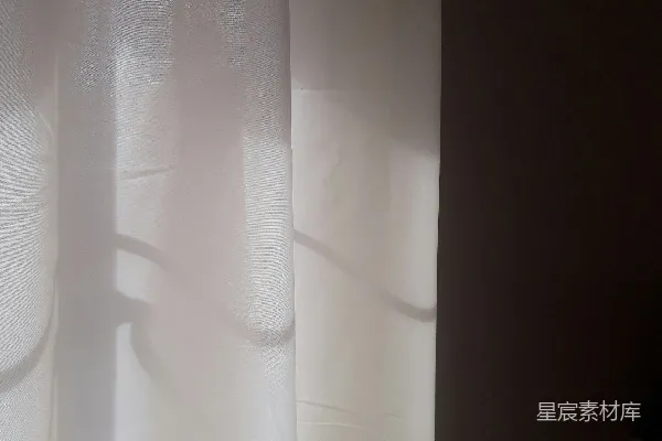高清摄影 白色和黑色花卉图案的窗帘