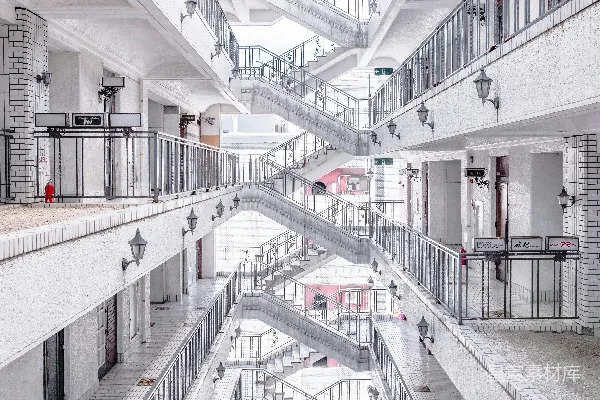 高清摄影 白色粉刷的高层建筑