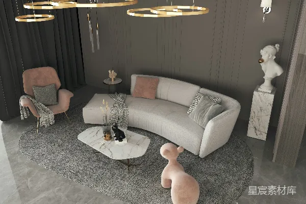 高清摄影 一个客厅，里面有一张沙发和一张桌子。