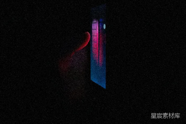 高清摄影 在黑暗的房间里打开黑色平板电视