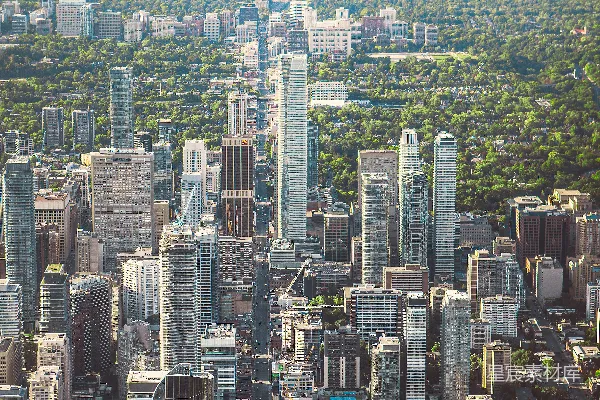 白天建筑物的空中俯视图