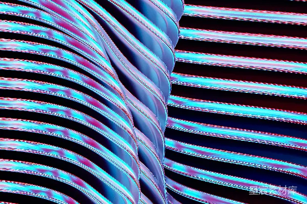 高清摄影 一幅蓝粉相间的抽象线条图像