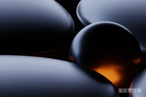 高清摄影 一堆闪闪发光的球在黑暗中