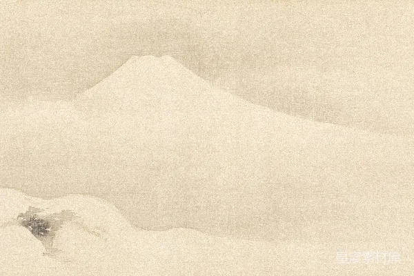 高清摄影 一座雄伟的雪山从云层中浮现。
