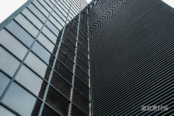 高清摄影 低角度拍摄的黑色玻璃建筑