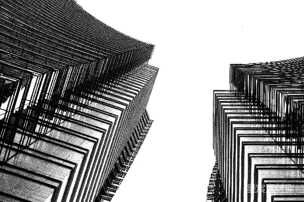 高清摄影 从低处看建筑物的角度