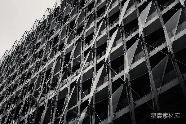 高清摄影 一张黑白照片，上面有一座建筑。