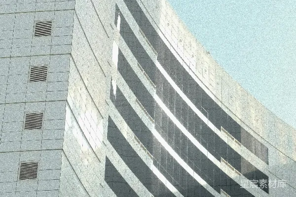 高清摄影 现代建筑外墙，带有弯曲玻璃窗