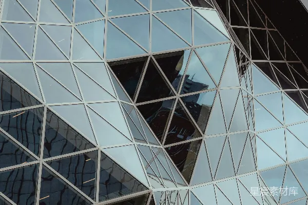 高清摄影 现代建筑的几何玻璃幕墙