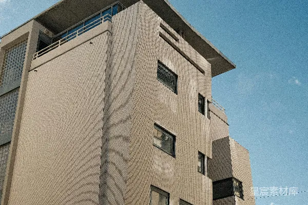 高清摄影 现代建筑在蓝天下的几何窗