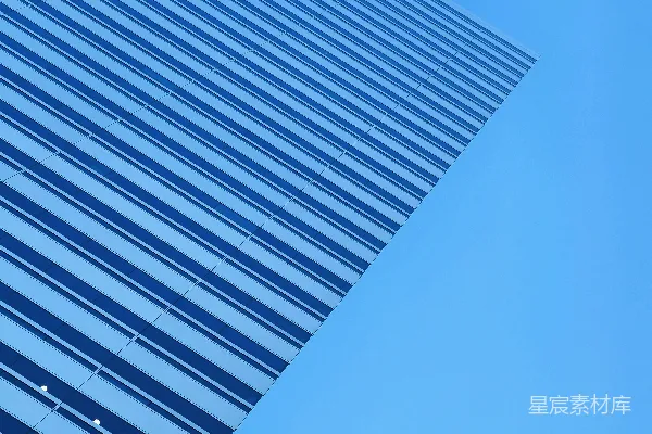 高清摄影 现代摩天大楼外立面与清澈的蓝天背景