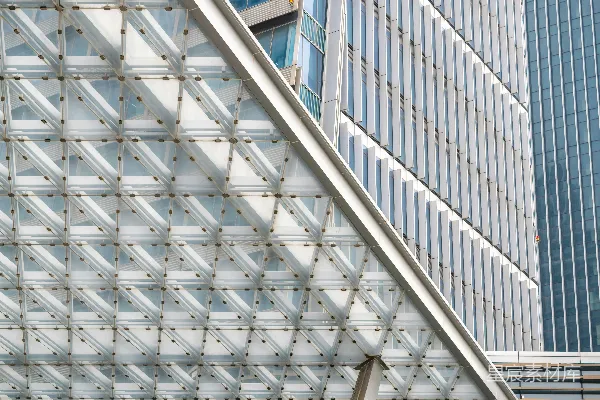 高清摄影 现代玻璃建筑外立面的几何图案