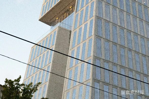 高清摄影 现代的玻璃建筑，具有几何设计。