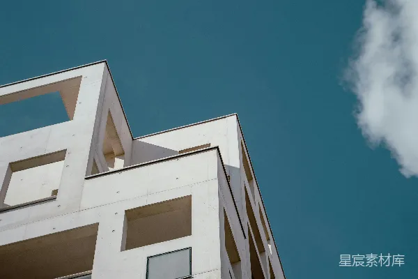 高清摄影 一座建筑与蓝天