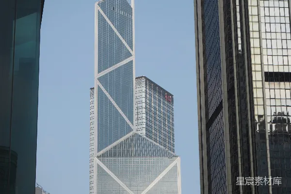高清摄影 现代摩天大楼在晴朗的蓝天背景下