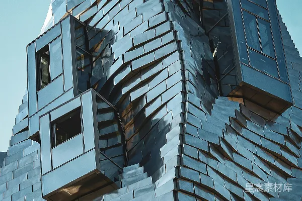 高清摄影 白色和黑色的混凝土建筑