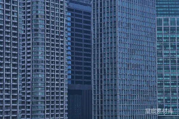 高清摄影 现代玻璃幕墙高层建筑在城市中