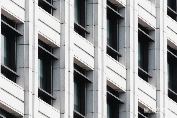 高清摄影 现代建筑外墙，重复的窗户排列