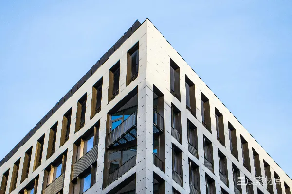 高清摄影 现代建筑展示了建筑物几何形状的转角。