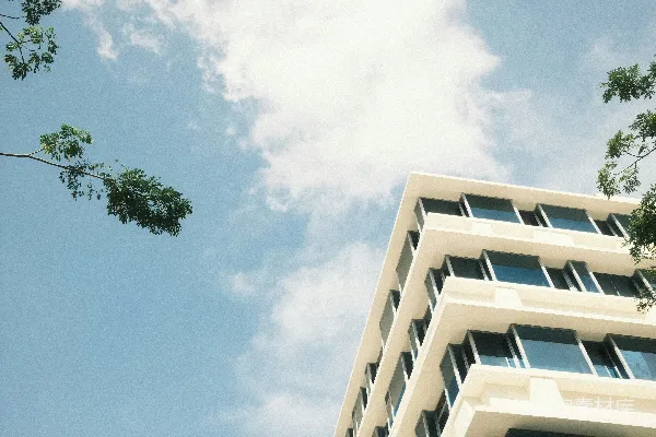 高清摄影 现代建筑，窗户映衬蓝天