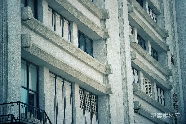 高清摄影 现代混凝土建筑，带有重复的窗户
