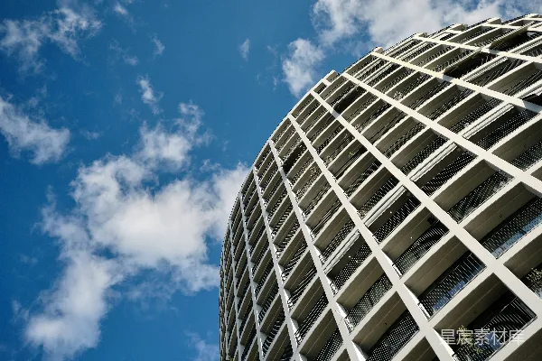 高清摄影 现代建筑外墙在蓝色天空下
