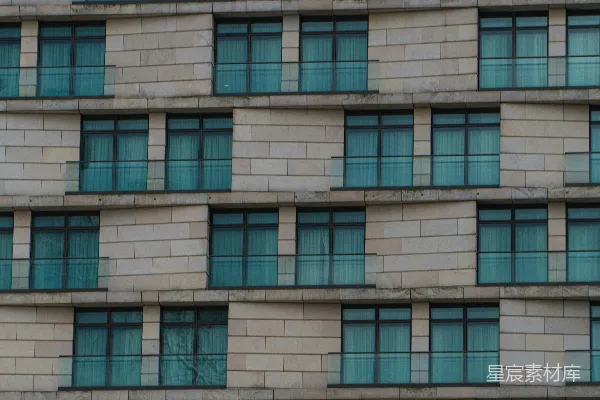 高清摄影 白色和蓝色的混凝土建筑