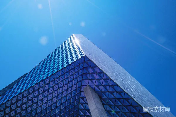 高清摄影 蓝天下的高层幕墙建筑