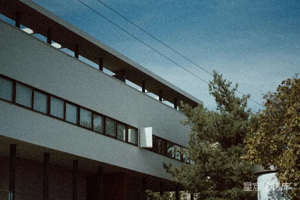 高清摄影 一座前面有一棵树的建筑物