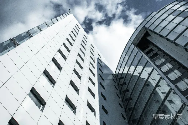 高清摄影 低角度俯瞰建筑物