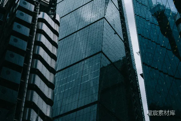 高清摄影 城市中的现代玻璃摩天大楼