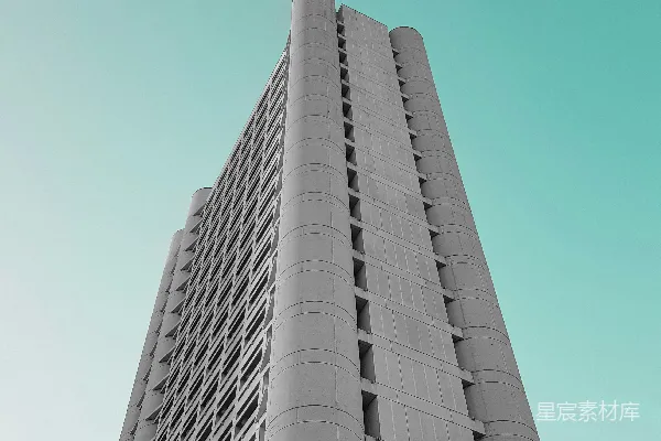 高清摄影 一座非常高的建筑物，背景是蓝天。