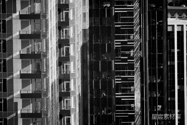 高清摄影 现代城市建筑的抽象视图，带有几何图案。