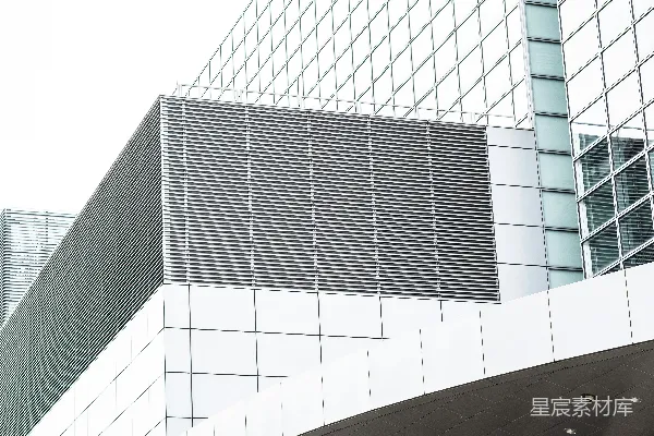 高清摄影 白天空中的玻璃建筑