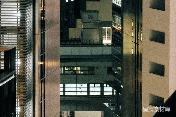 高清摄影 夜晚城市的高楼大厦