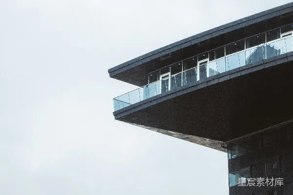 高清摄影 黑白相间的混凝土建筑