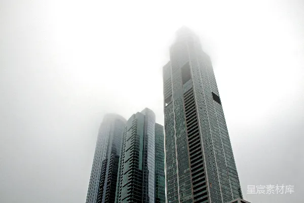 两座相邻的高大建筑物