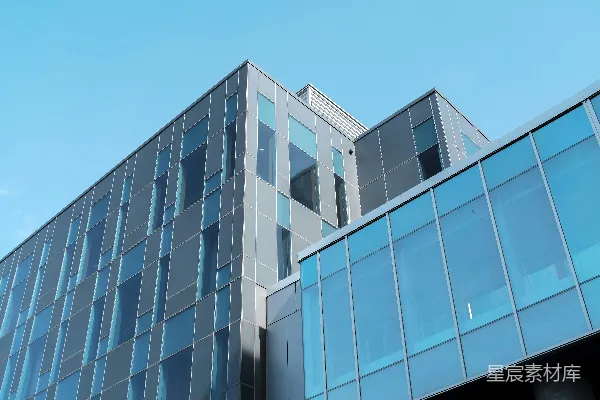高清摄影 现代的建筑，玻璃幕墙，湛蓝的天空。