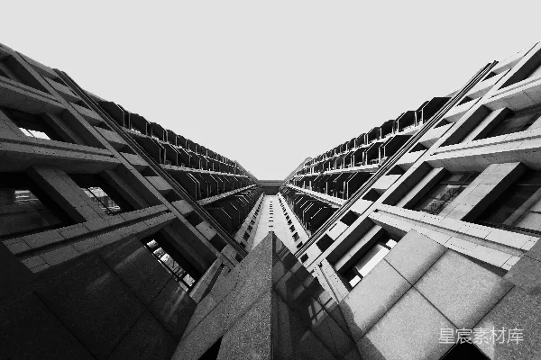 高清摄影 一座现代化建筑的几何结构俯视图。