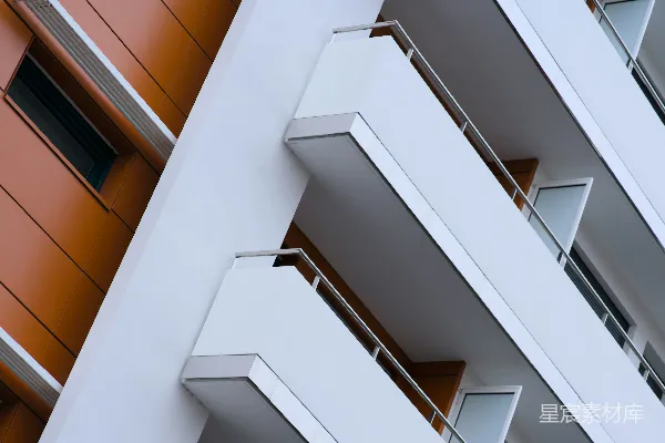高清摄影 现代带有阳台和窗户的建筑