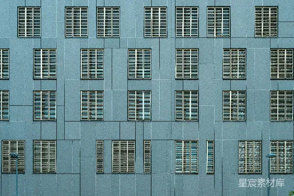 高清摄影 蓝白相间的混凝土建筑