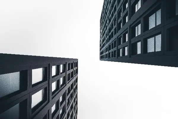 高清摄影 黑白混凝土建筑