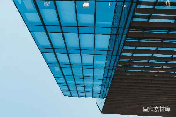 高清摄影 蓝玻璃外墙的高层建筑
