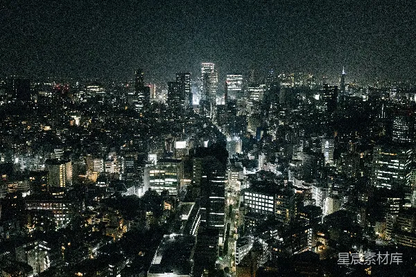 夜晚的城市景观灯火辉煌。