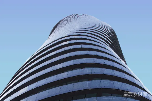 高清摄影 黑蓝色的混凝土建筑